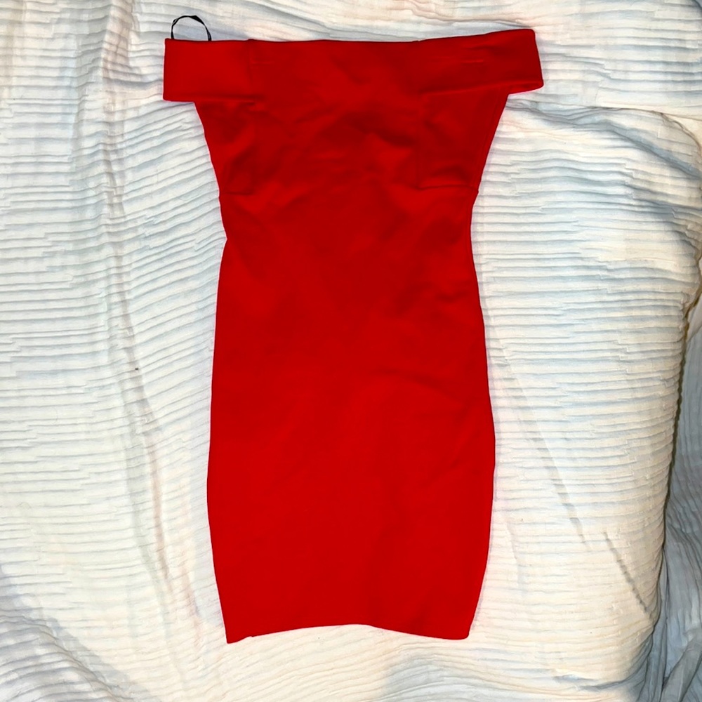 Red Strapless mini Dress, never worn
